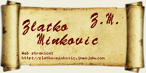 Zlatko Minković vizit kartica